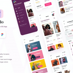 Wedo-Fashion Store iOS App设计UI模板所有项目/图形模板/ UX和UI套件